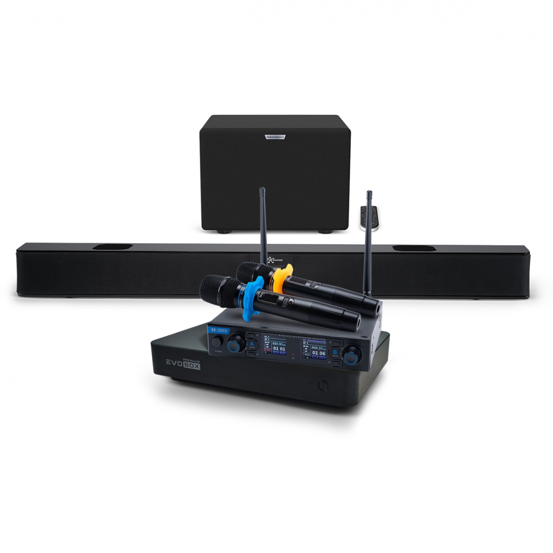 Hi-End караоке-система EVOBOX Premium + EvoSoundBar (саундбар с караоке) в Тамани