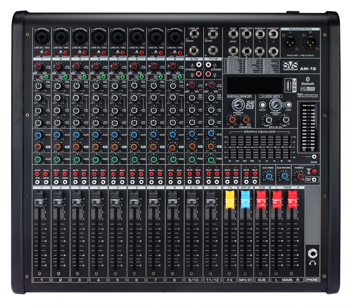 SVS Audiotechnik mixers AM-12 Микшерный пульт аналоговый, 12-канальный в Тамани
